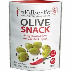 Urban Bar Bar Snacks Green Olives Chilli & Black Pepper (Pitted)
