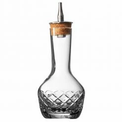 Urban Bar Barware Handmade Crystal Bitters Bottle Diamond Cut 9cl