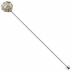 Urban Bar Classico Silver Plated Scallop Bar Spoon 32cm Barware