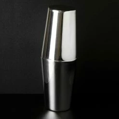 Urban Bar Barware Classico Silver Plated Tin-on-Tin Cocktail Shaker 1 Pint