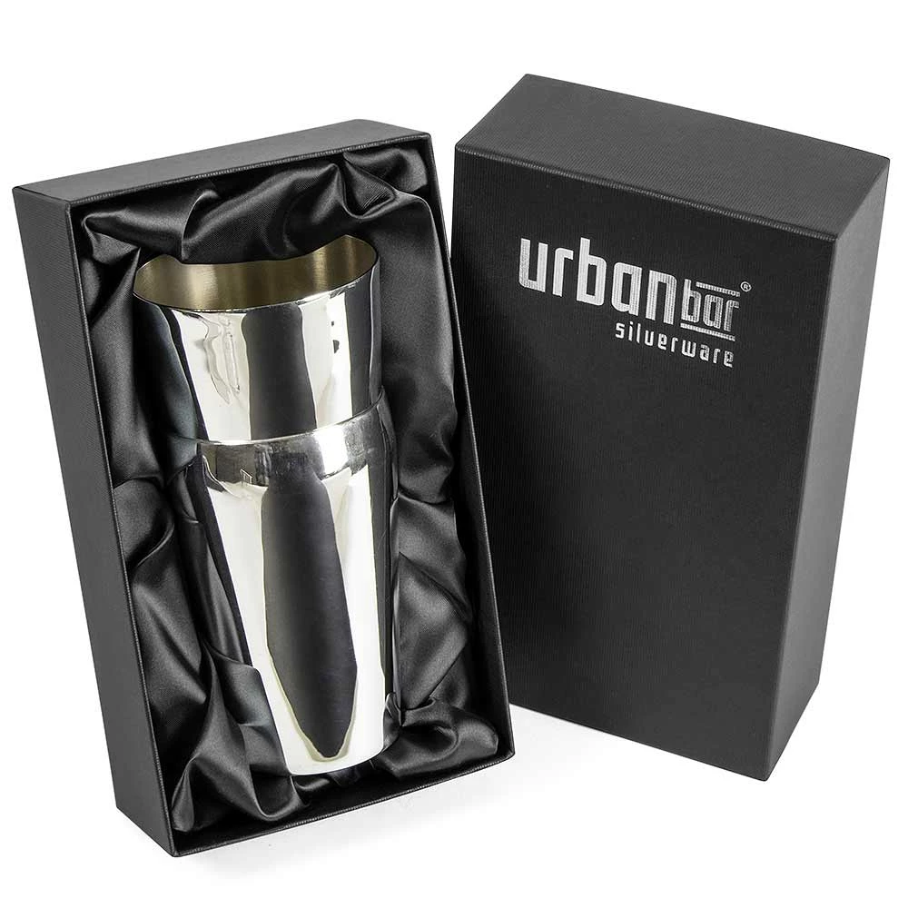 Cheapest 🧨 Urban Bar Barware Classico Silver Plated Tin-on-Tin Cocktail Shaker 1 Pint ✨ 2 Urban Bar Barware Classico Silver Plated Tin-on-Tin Cocktail Shaker 1 Pint