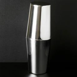 Urban Bar Barware Classico Silver Plated Large Tin-on-Tin Cocktail Shaker 1.5 Pint