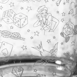 Urban Bar Tattoo Glass Cocktail Mixing Jug 80cl Barware