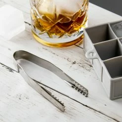 Urban Bar Barware Ergo Stainless Steel Ice Tongs 12cm