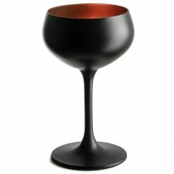 Urban Bar Black Champagne Cocktail Glass Coupe 21cl Oro Nero