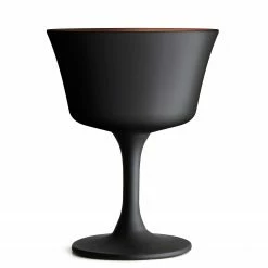 Urban Bar Glassware Black Champagne Cocktail Glass Goblet 20cl Oro Nero Fizz