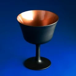 Urban Bar Glassware Black Champagne Cocktail Glass Goblet 20cl Oro Nero Fizz