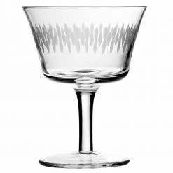 Budget ๐ Urban Bar Crystal Retro Fizz Engraved Cocktail Glass 20cl โค๏ธ 5 Urban Bar Crystal Retro Fizz Engraved Cocktail Glass 20cl