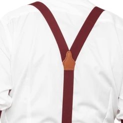 Urban Bar Clothing Sharp & Dapper Elastic Braces Burgundy
