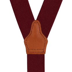 Urban Bar Clothing Sharp & Dapper Elastic Braces Burgundy