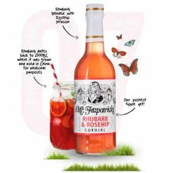 Urban Bar Cocktail Bitters, Syrups, Cordials & Condiments Mr. Fitzpatrick's Rhubarb & Rosehip Cordial - 50cl