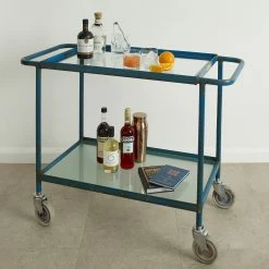 Urban Bar Vintage Drinks Trolleys Geest Industrial Trolley 1950's - Blue
