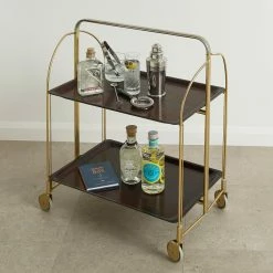 Urban Bar Vintage Foldaway Drinks Trolley