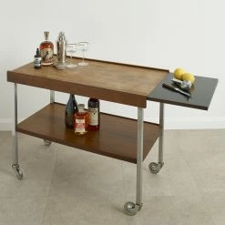 Urban Bar Scandinavian Teak Drinks Trolley