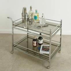 Urban Bar Chrome Vintage Drinks Trolley Vintage Drinks Trolleys